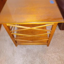 Ornate Solid Wood End Table