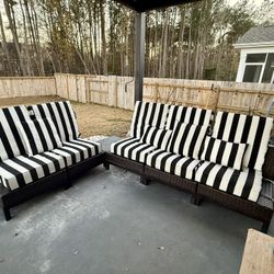 Commercial Grade Modular Wicker Patio Sectional – Cushions Included