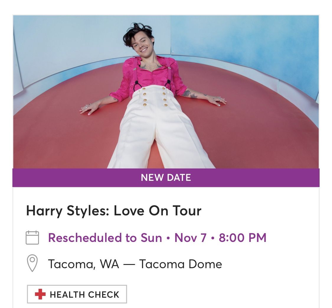 2 Harry Styles tickets! MAKE AN OFFER! Tacoma Dome 11/7