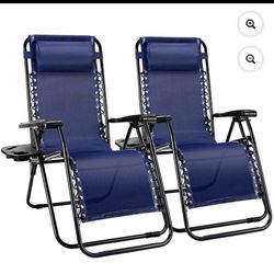 New in it’s box set of 2EDX Zero Gravity Chair Outdoor Lounge Chair，Suitable for Beach Terrace Pool