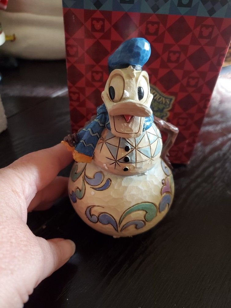 Jim Shore Disney Traditions - Wobble into Winter Donald Snowman Figurine (With Box)