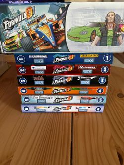 Formula D board game with 6 double sided track expansions