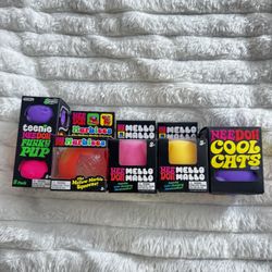 NEW VIRAL Needoh Lot of 5 | Teenie Pup, Mellow Marble, 2 Mello Mallo, Cool Cat