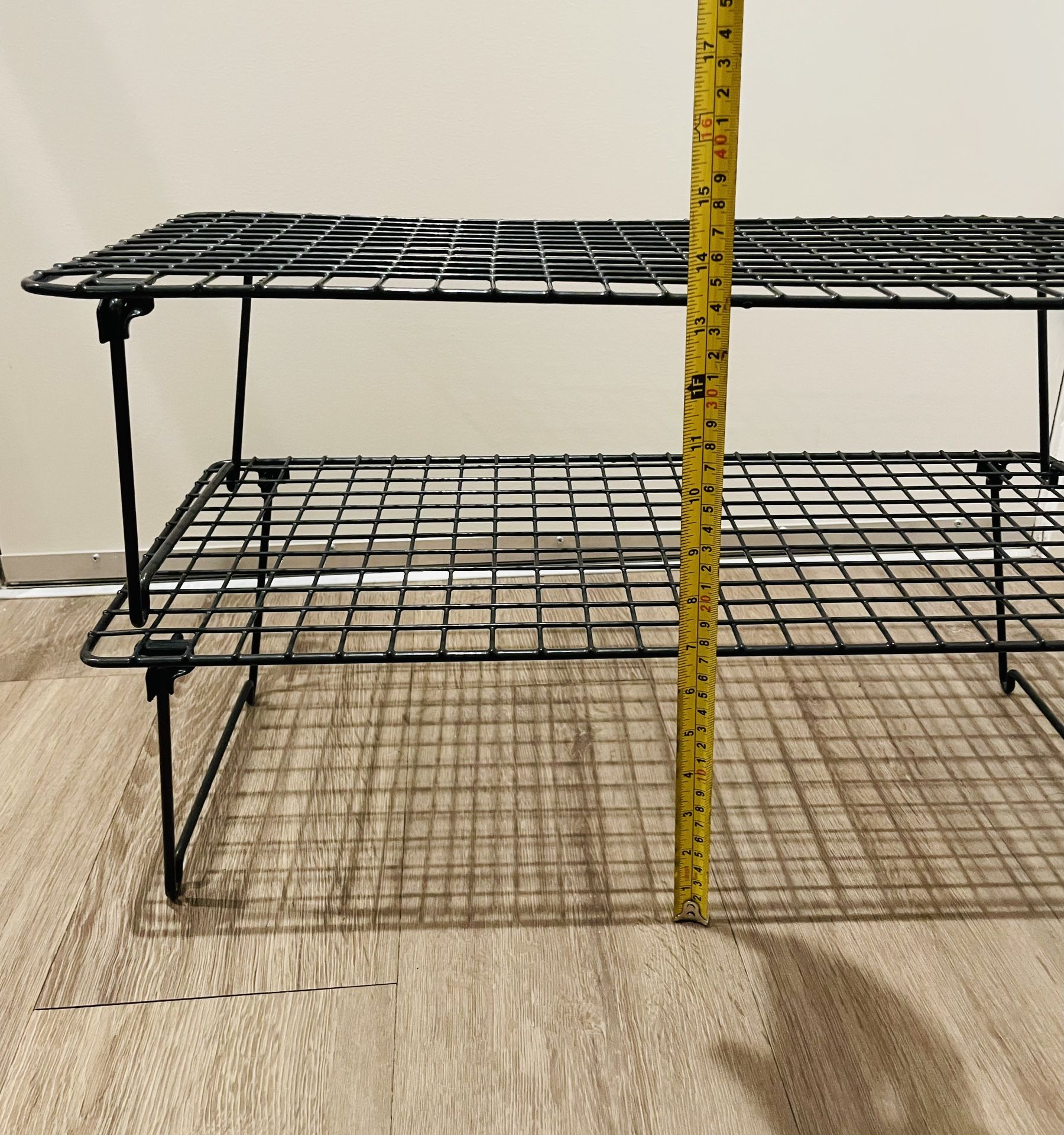Set Of 2 Multi Purpose Storage Foldable Metal Racks for Sale in