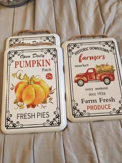 3  New Metal  Signs All For $7.00