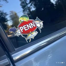 Pennsylvania Fishing 3D Vinyl Sticker Car , Laptop Motorcycle