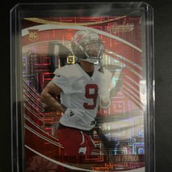 Emeka Egbuka 2025 Panini Absolute – Red Squares #124 /850 (RC)