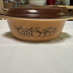 Vintage Pyrex Old Orchard #043 Oval Casserole 