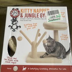 Majestic Pet Kitty Napper & Jungle Gym Cat Scratching Post, Perch, Toy, Sisal Post