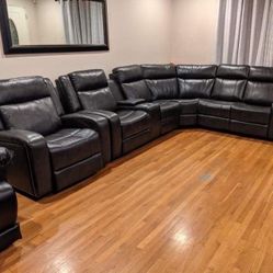 New Gray Power Recliner Sectional Couch with 2 Recliner Power Chairs / Free Delivery 