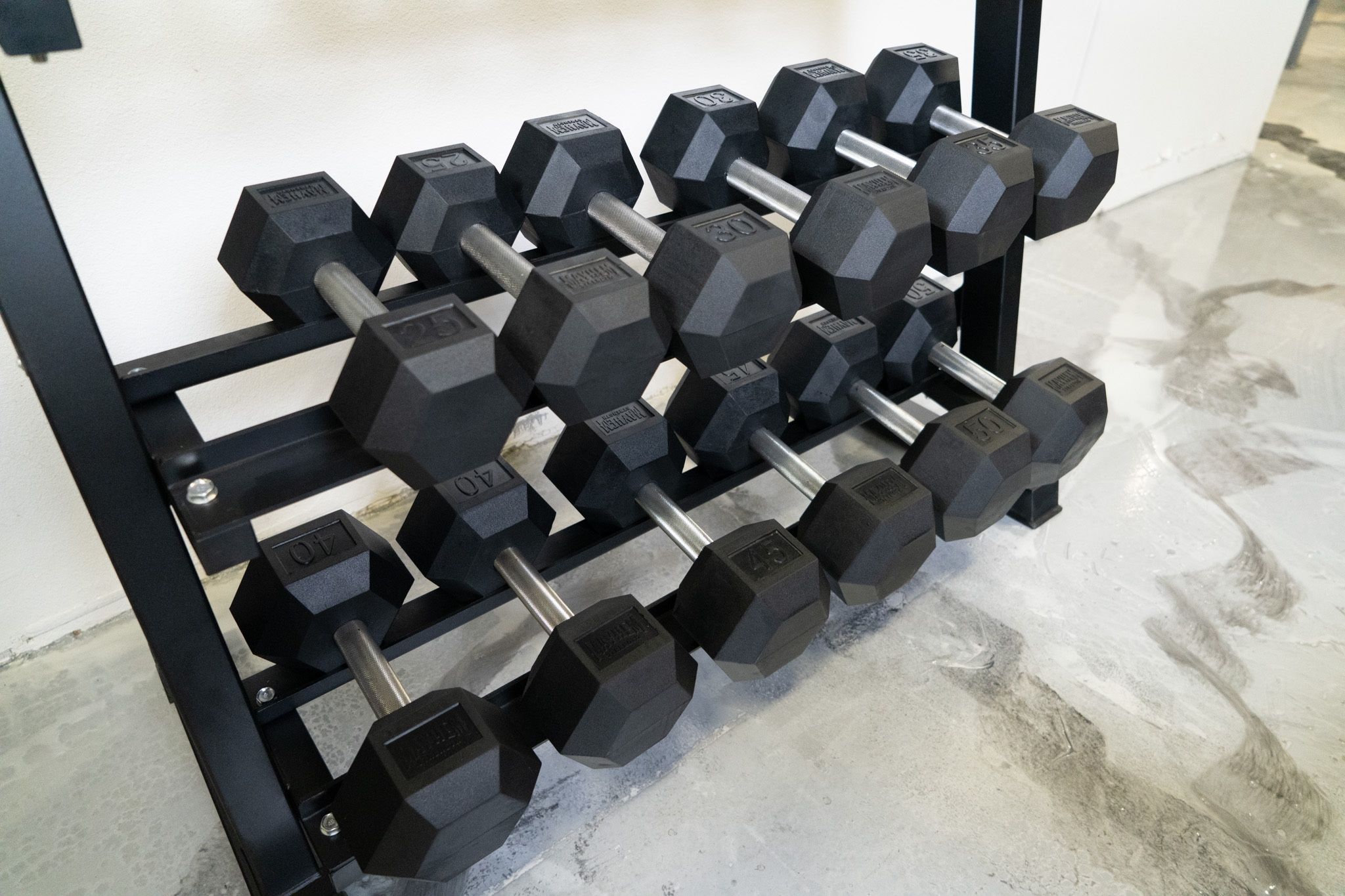 Mayhem Strength Rubber Hex Dumbbell Set (5–50 lbs) Rack not Included