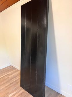 Black Thick Wooden Door