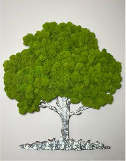 NEW Preserved Moss Wall Decor Tree