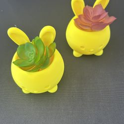Mini Bunny Succulent Pots 3D Printed 