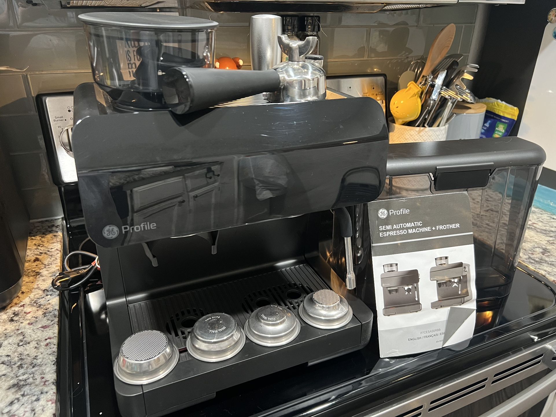 GE PROFILE: Semi Automatic Espresso Machine + Frother