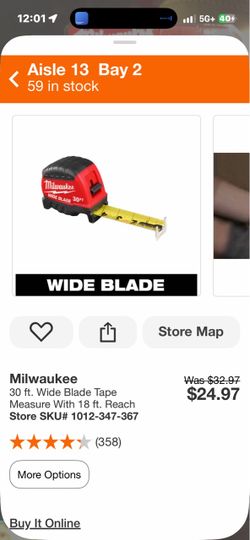 Milwaukee 30 ft Wide Blade Tape Measure