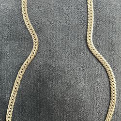 14k Yellow Gold Graduated Cuban Link Necklace 