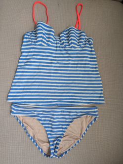 J.Crew Sailor Stripe Tankini Set - size 4/Small
