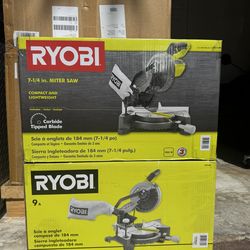Ryobi 9 Amp Corded 7-1/4 in. Compound Miter Saw – Brand New in Box