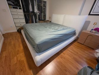 King Bed Frame beautiful fabric