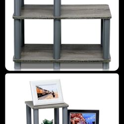 2 Tier Grey Shelving Unit