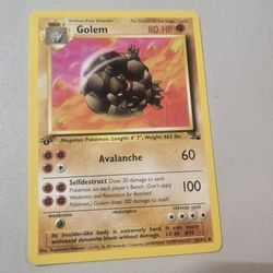 Golem Stage 2 Pokémon Card 80 HP 36/62 1st Edition  TGC