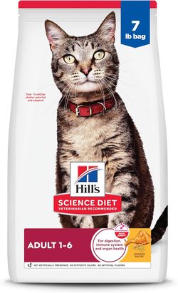 Hill's Science Diet Adult 1-6 Dry Cat Food 7lbs. Chicken Flavor