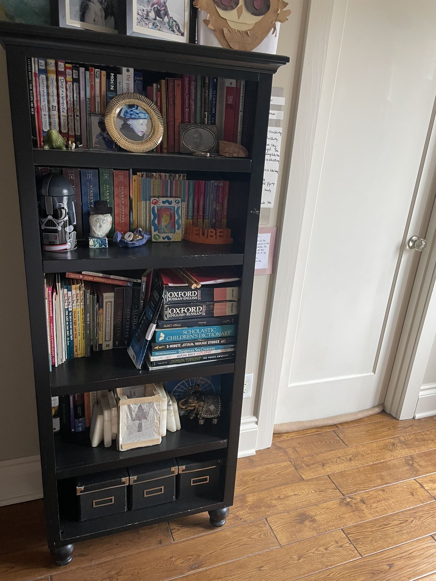 Black Dresser And Shelf Cabinet