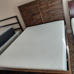 Brown Tall Queen Bed 