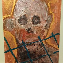 Original Abstract Painting Monster 11" x 14" *40.00* Artwork Home Decor