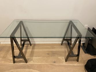 West Elm Glass Top Desk - 60” in length