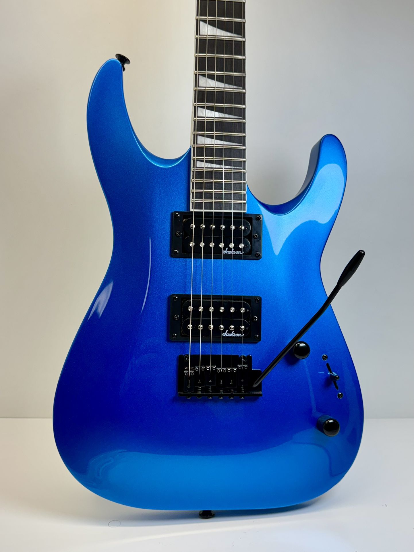 Fairly New Jackson CWJ Double Cut Electric Guitar Blue 6-String 