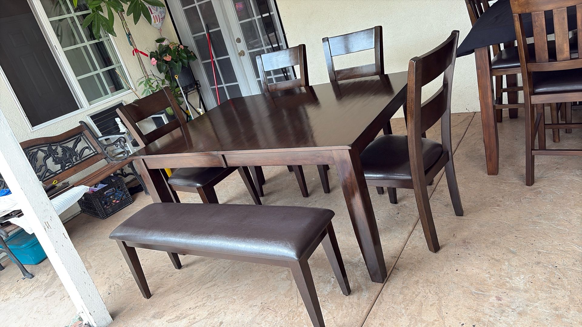 Dining Table And 4 Chairs One Bench 