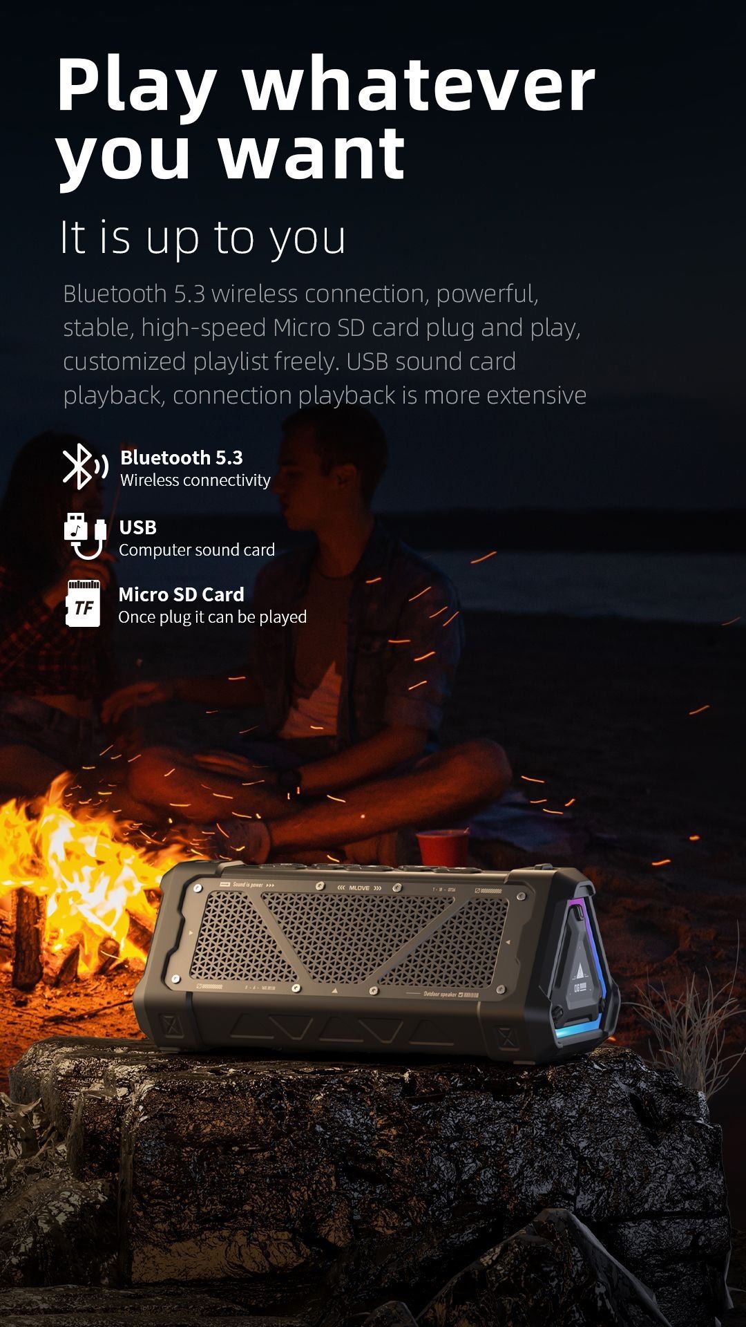 MLOVE P3 Outfoor Bluetooth Speaker