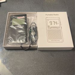 Portable Radios Speaker And Headphones.