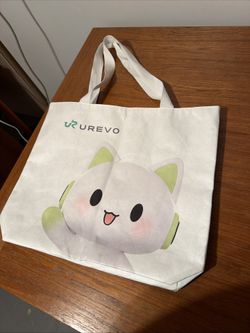 NWOT Urevo Carry-all Shopping Bag 18”x14” Vinyl/Canvas 2 Handles Clasp Closure