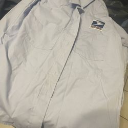2 Long Sleeve Post Office Woman Shirts (medium)