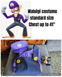 Waluigi adult costume from Mario and friends