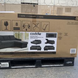 Aria Fabric Sleeper Sofa With Reversible Chaise & Storage