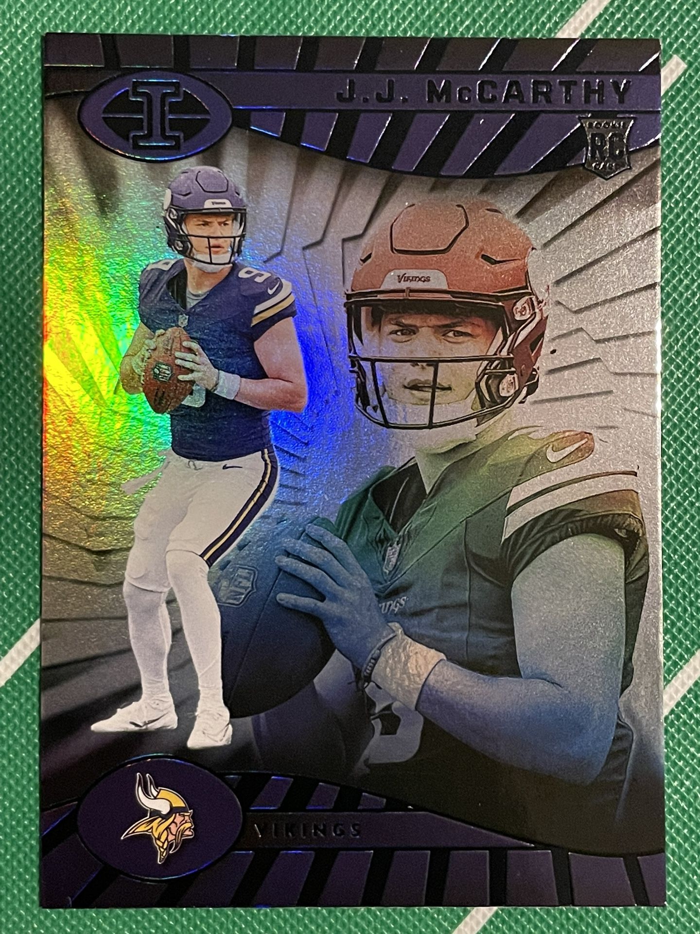 J.J. McCarthy 2024 Panini Illusions RC Rookie Card #100 Minnesota Vikings
