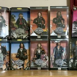  NIB Complete Harley Davidson Barbie Collection 