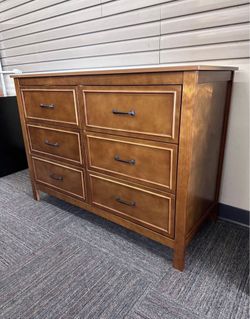🪵 Charlie 6-Drawer Double Dresser – Chestnut | Solid Wood | NEW & FULLY ASSEMBLED 🪵
