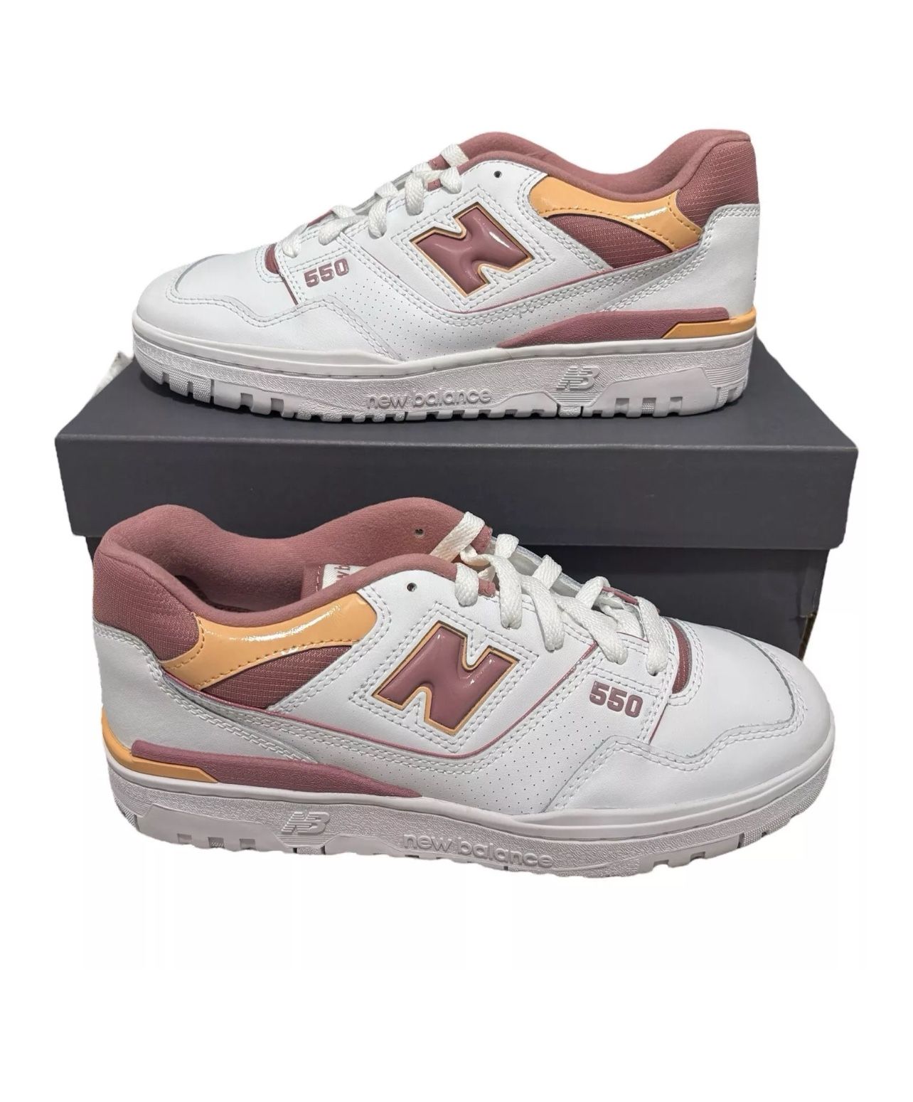 New Balance 550 “Rosewood Hazy Peach” White/Pink Women’s Casual Shoes