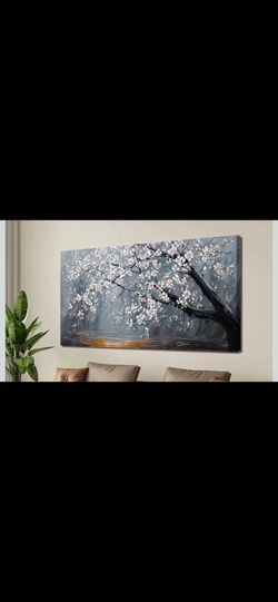 Large Canvas Wall Art Decor Black And White Floral Wall Art Pictures