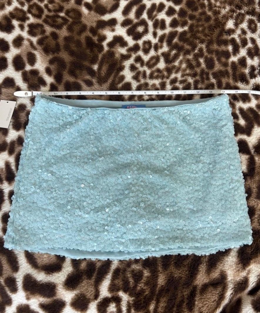 Blue Riot Blue sequin mini skirt🐬