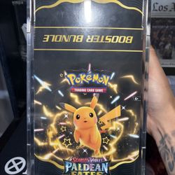 New/Sealed Paldean Fates Booster Bundle display w/acrylic case