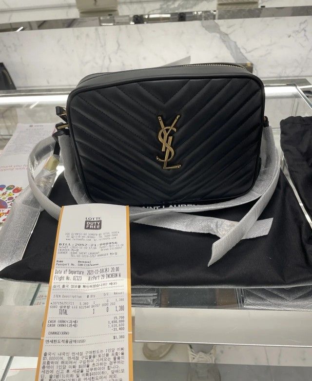 Ladies' fashion black crossbody bag