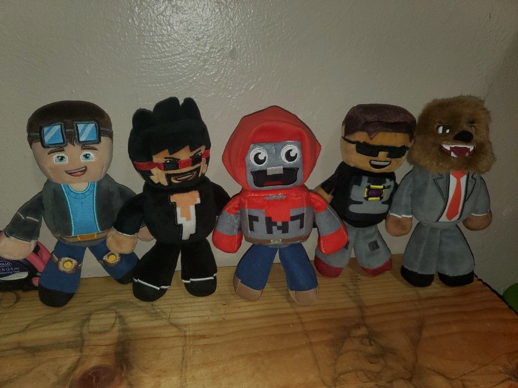 Tube Heroes 8 Inch Soft Plush Collection! 5 Unique Characters! Excellent Condition!