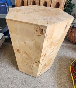 Ogden Burled Wood Accent Table from Threshold 
Hexagon table