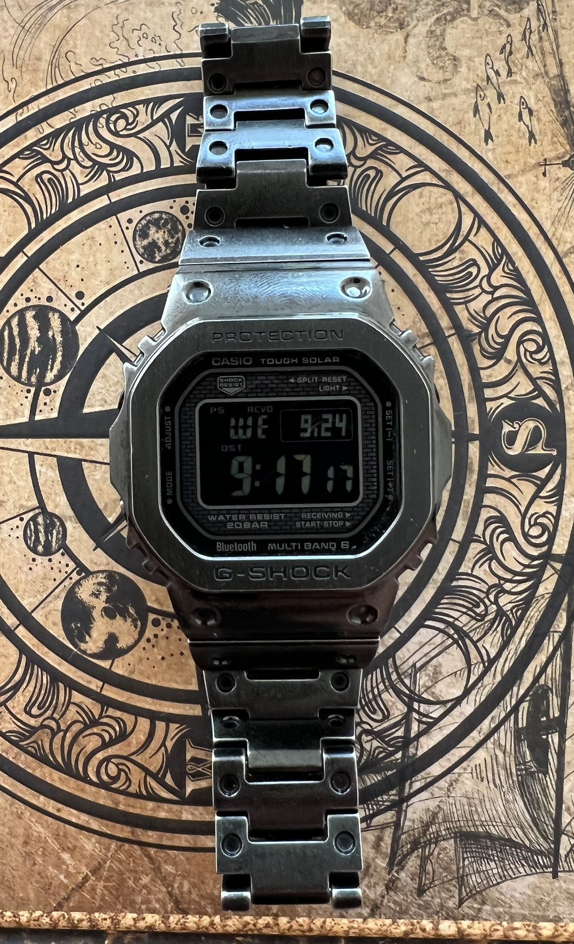 Casio G-Shock GMW-B5000V-1 “pre-aged” Full Metal Solar Bluetooth